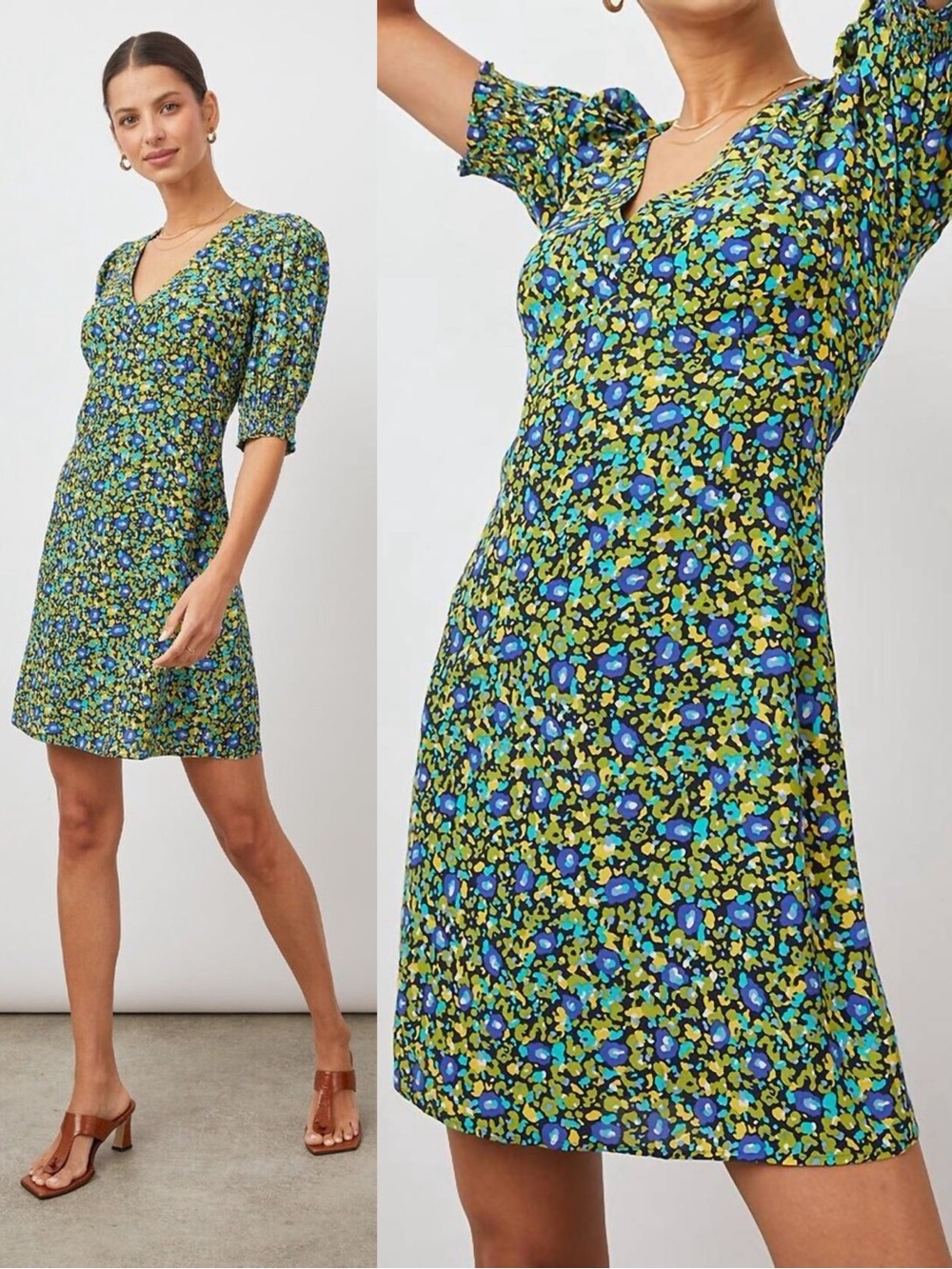Rails Roma Dress In Abstract Garden Floral Size Medium